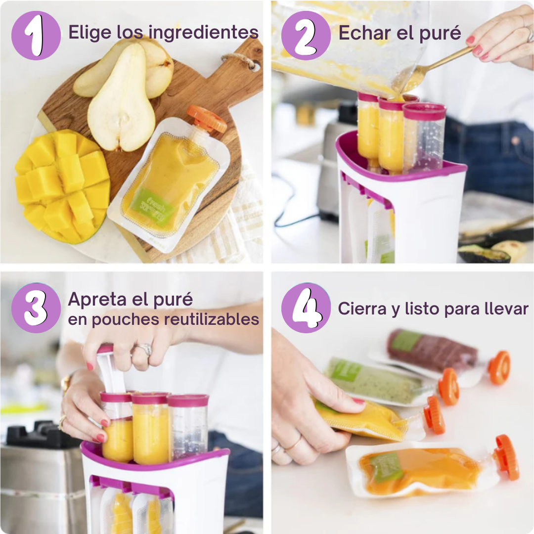 Preparador de Pouches Caseros – Comida Fresca para Bebés en Segundos